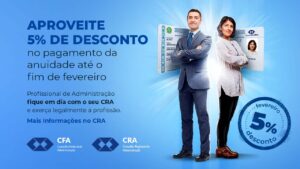 Leia mais sobre o artigo Aproveite 5% de desconto no pagamento da anuidade até o fim de fevereiro